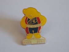Marie Curie pin badge bear