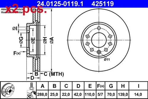 Pcs front rear brake disc - /,