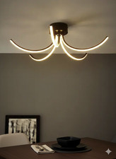 Black Layla 5 Light Flush Ceiling Light Fitting by Next