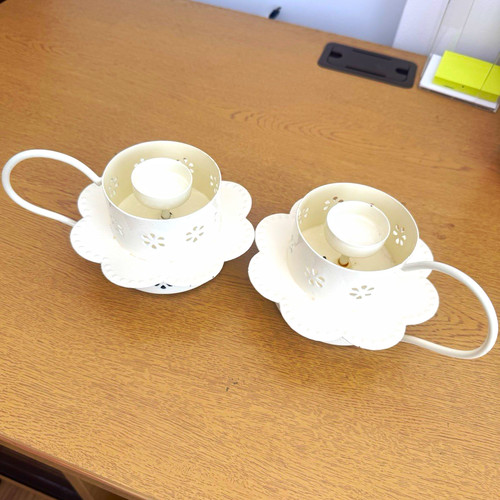 Set small white metal - white,
