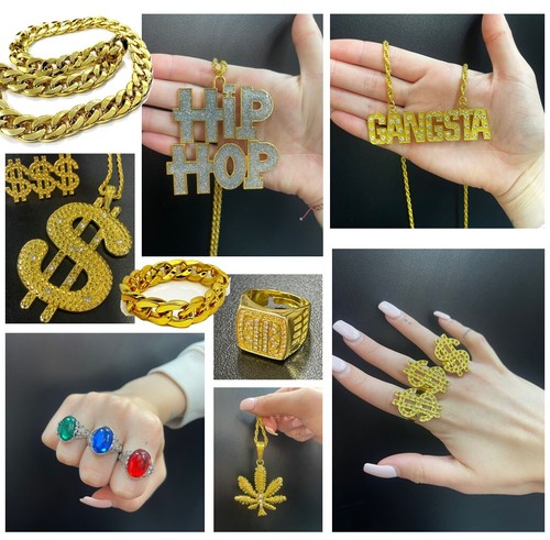 Gold bling jewellery - bling,