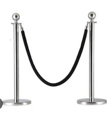 Round Top Polished Stainless Stanchions Posts QueuePole Crowd Control Barrier