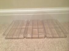 3x Plastic Boxes for storing nails/screws etc (measursing 20.5cmx12.5cmx3cm)
