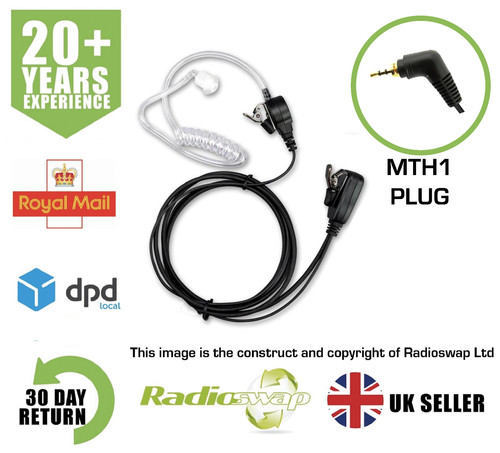 Covert earpiece with mic ptt - mic, &