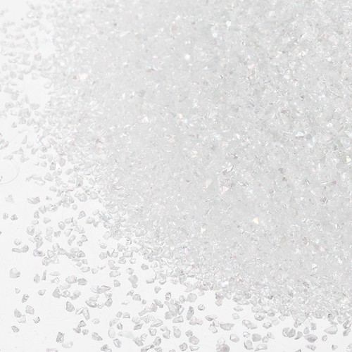White crushed glass - crushed, small
