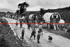 F015903 Children Playing Near at the Roma Caravans Roma Camp 1935
