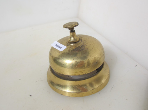Vintage brass desk bell hotel - brass,