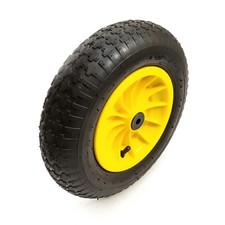 3.50-8 Wheel & Tyre 14 Inch 4 Ply Pneumatic Yellow 1/2" Bore Boat Launch Trolley
