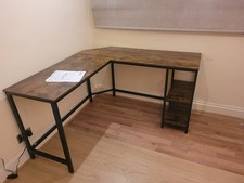 Shaped computer desk - computer, large