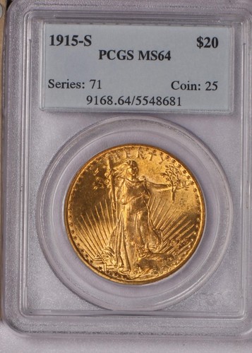 1915 gold gaudens - gold, st.