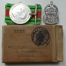 WW2 Defence medal & postal