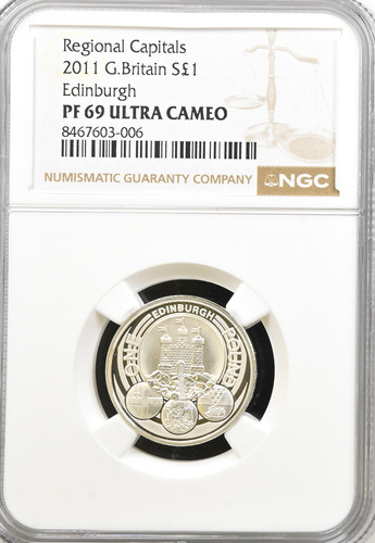 Silver one pound coin - silver,
