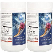 2Kg CHLORINE TABLETS 4in1 Multi functional for Hot Tub Spa Swimming Pool 100x20g