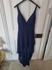 Laundry By Shelli Segal Los Angeles Dress Size 10 Navy Lace Evening Gown Prom