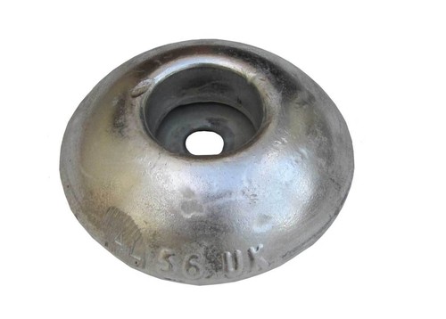 Aluminium round button - aluminium, anode