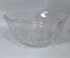 Vintage Moulded Glass Trifle / Dessert Serving Bowl 18cm Diameter 