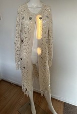 ZARA LONG OPEN POINTELLE KNIT