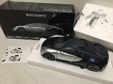 BUGATTI VEYRON SUPER SPORT 2011 - Blue Tinted Carbon / Silver - MINICHAMPS 1/18