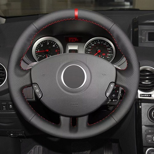 Black red stitch steering - stitch,