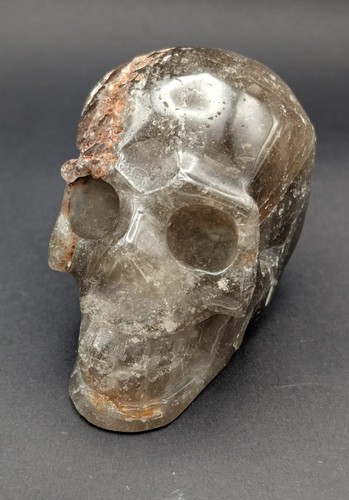 Large smoky quartz carved - quartz,