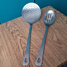 Vintage prestige Rostfrei Inox Stainless Steel Slotted Spoon & Skimmer Utensils