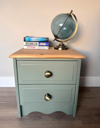 Upcycled solid pine bedside - upcycled,