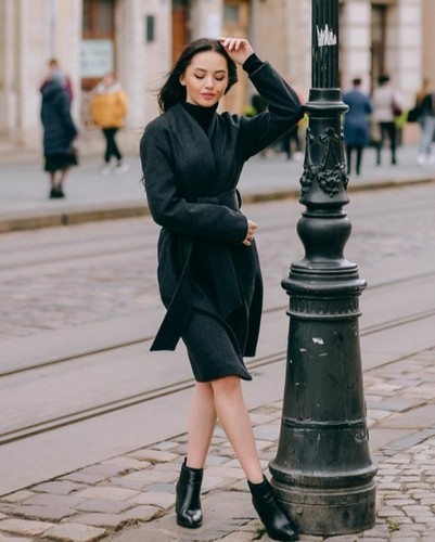Black beige long sleeve - long,