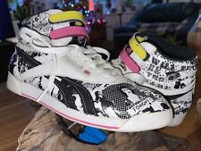 REEBOK Freestyle Hi Vintage Retro 1980s RARE Street Art Graffiti Punk Rock UK5
