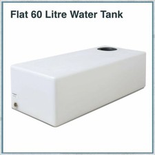 60 LITRE LTR FLAT PLASTIC WATER STORAGE TANK VALETING WINDOW CLEANING -IN STOCK