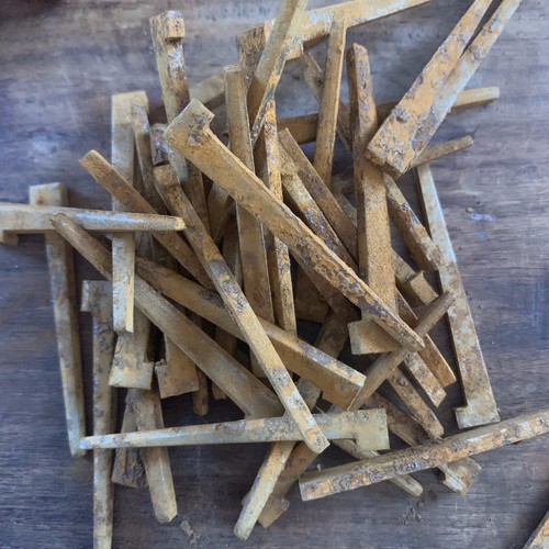 Antique rusty nails - rusty,