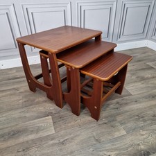 Vintage Nest Of Tables – Mid Century Modern Style – Retro Danish Teak MCM - Side