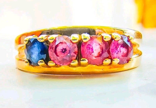 14k yellow gold sapphire - 14k,