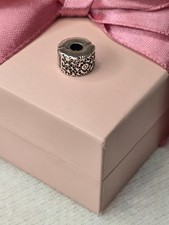 Pandora Sterling Silver Textured Stopper charm Ale 925