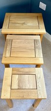 Solid oak nest tables - solid,