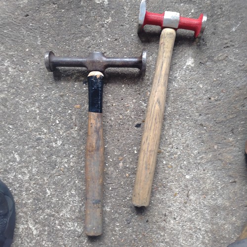 Vintage panel beating - panel, hammers