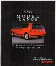 Toyota Starlet Corolla MR2 Carina Celica Camry Supra 1988 Ed2 UK Market Brochure