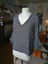 Zara Woman Dog Tooth Blouse Size XS