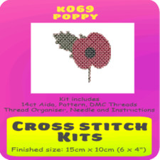 K069 poppy cross stitch kit - poppy,
