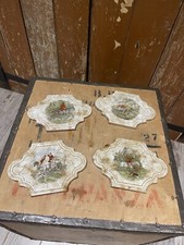 Vintage Wall Tiles With Hunting Scenes Fox Hunting Set Of 4