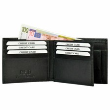 Mens Leather Wallet RFID safe