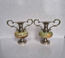 2 x Vintage Chrome & Onyx