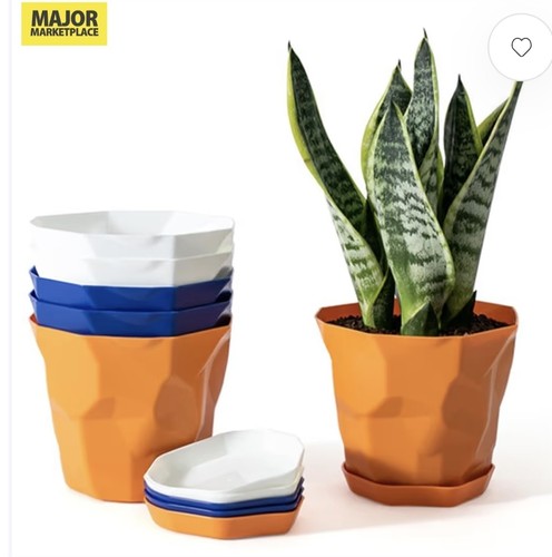 Plastic flower pots - plastic,