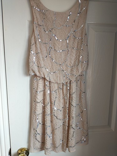Bead sequin dress with - &,
