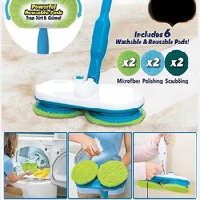 Electric Floating Mop |Rechargeable Motorised Spin Mop | With 6 Cleaning Pads UK