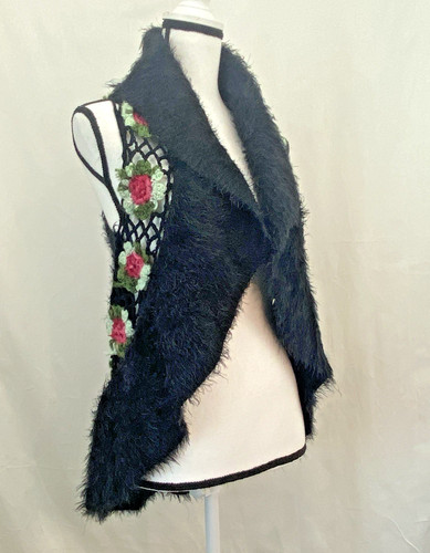 Crochet handknitted boho black - crochet,