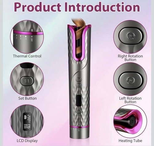Cordless automatic hair - automatic, curler