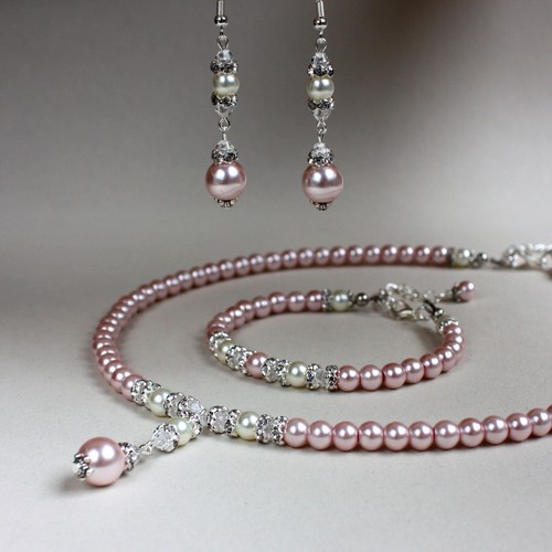 Pink cream pearl - , crystal