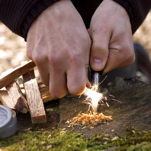 Magnesium flint fire starter - magnesium,