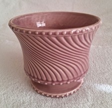 Vintage McCoy USA Pottery Mauve/Rose/Pink Jardiniere Style Flowerpot 5" H x 6" D