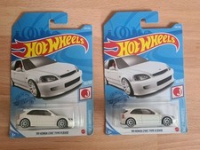 2 x Hot Wheels '99 Honda Civic